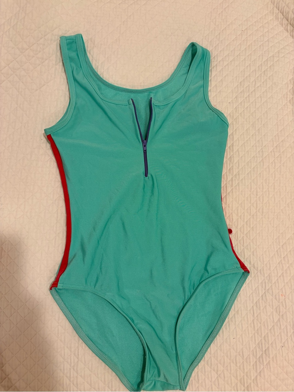 Yumiko Cora sporty teal with hot pink stripe